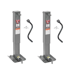 Bulldog 2x 12K Square Trailer Jack w/ 26" Lift Sidewind Non Spring Return