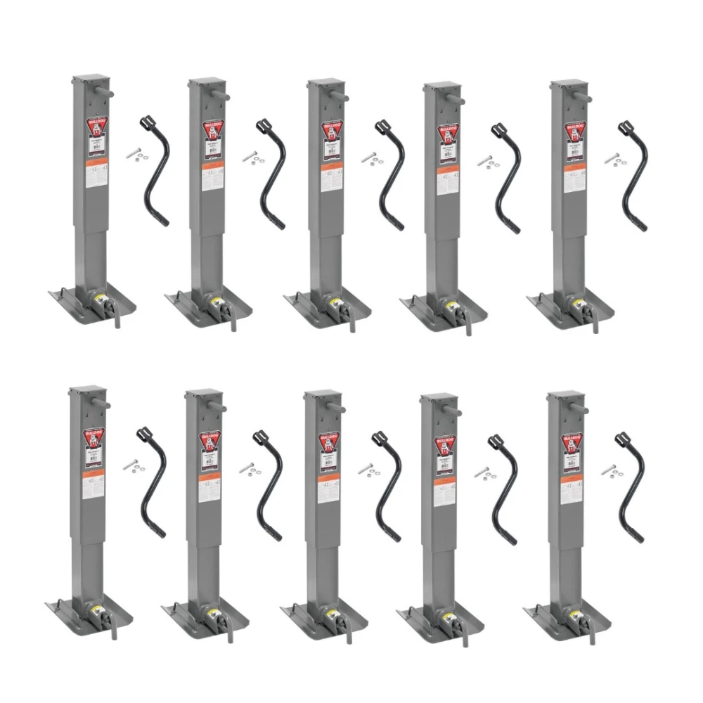 Bulldog 10-Pack 12K Square Trailer Jack Sidewind Drop Leg Non Spring Return