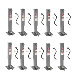Bulldog 10x 12K Square Trailer Jack w/ 26" Lift Sidewind Non Spring Return