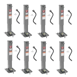 Bulldog 8x 12K Square Trailer Jack w/ 26" Lift Sidewind Non Spring Return