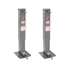 Bulldog 2x 12K Square Trailer Jack w/ 26" Lift Drop Leg Non Spring Return