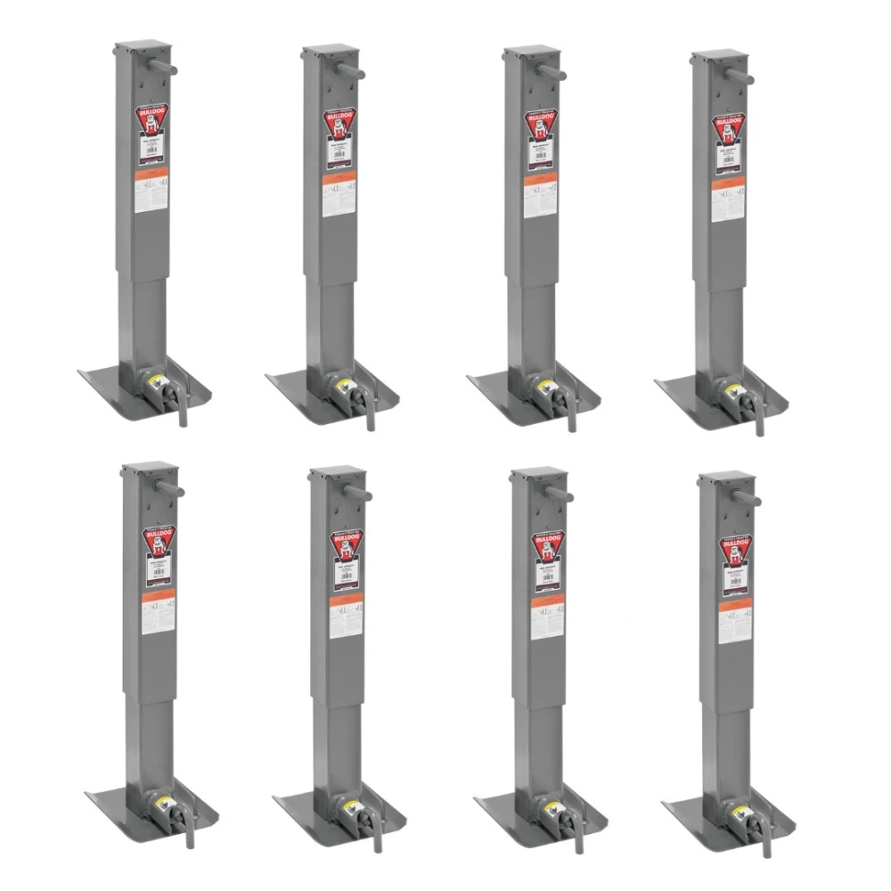 Bulldog 8-Pack 12K Square Trailer Jacks with 26" Lift and Drop Legs