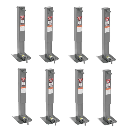 Bulldog 8-Pack 12K Square Trailer Jacks with 26" Lift and Drop Legs