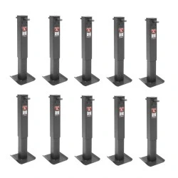 Bulldog 10x 12K Square Trailer Jack w/ 26" Lift Sidewind Fixed Leg