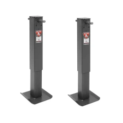 Bulldog 2x 12K Square Trailer Jack w/ 26" Lift Sidewind Fixed Leg