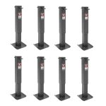 Bulldog 8-Pack 12K Square Trailer Jacks with 26" Lift Sidewind Fixed Leg Bundle