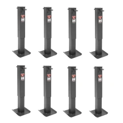 Bulldog 8x 12K Square Trailer Jack w/ 26" Lift Sidewind Fixed Leg