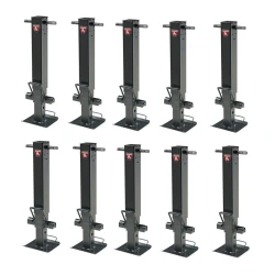 Bulldog 10x 25K Square Trailer Jack w/ 26" Lift Sidewind Drop Leg Non Spring Return