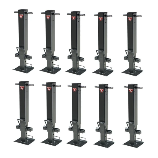 Bulldog 25K square trailer jack 10-pack 26-inch lift sidewind drop leg bundle