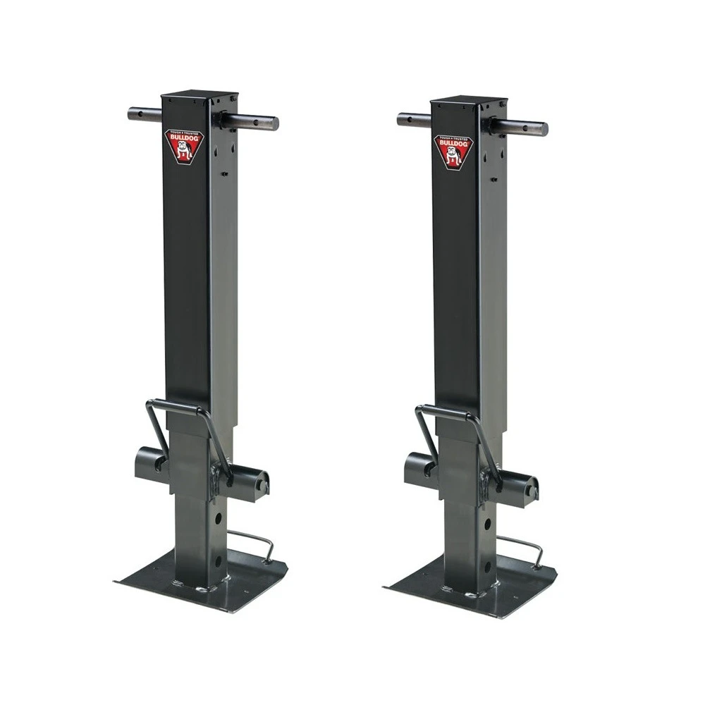 Bulldog 25K square trailer jack sidewind drop leg non-spring return