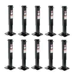 Bulldog 10x 25K Square Trailer Jack w/ 26" Lift Sidewind Spring Return Drop Leg