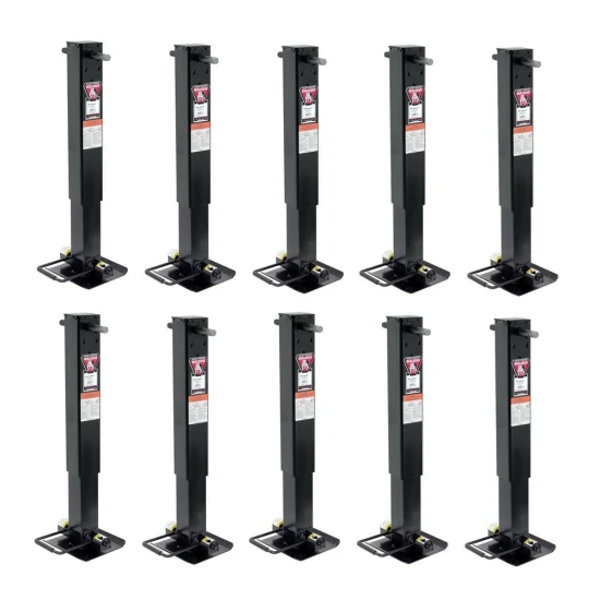Bulldog Twin Cam 25K Square Trailer Jack 10-Pack 26″ Lift Sidewind Spring Return