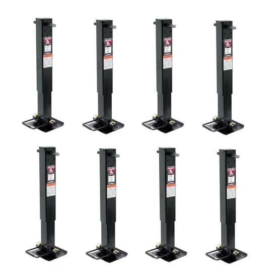 Bulldog 25K Square Trailer Jack Twin Cam HD Sidewind Spring Return Bundle (8-Pack)