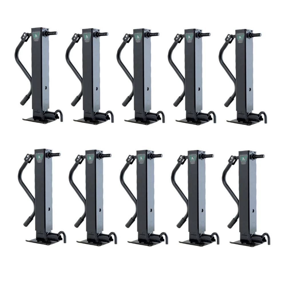 Bulldog 12K Square Trailer Jack Sidewind Handle Spring Return Drop Leg Bundle of 10