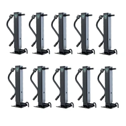 Bulldog 10x 12K Square Trailer Jack w/ Sidewind Handle Spring Return Drop Leg