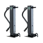 Bulldog 12K Square Trailer Jack Sidewind Handle Spring-Return Drop Leg 2-Pack