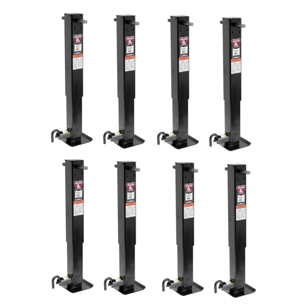 Bulldog 8x 12K Square Trailer Jack with Sidewind Handle and 12.5" Travel Spring Return