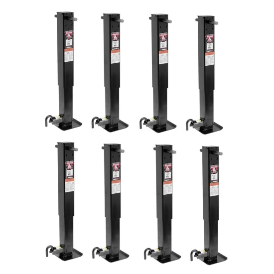 Bulldog 8x 12K Square Trailer Jack with Sidewind Handle and 12.5" Travel Spring Return