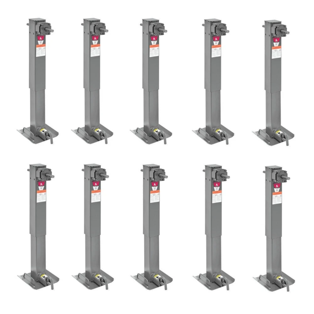 Bulldog 12K Two-Speed Square Trailer Jack with Planetary Gearbox 26 inch Lift Pack of 10