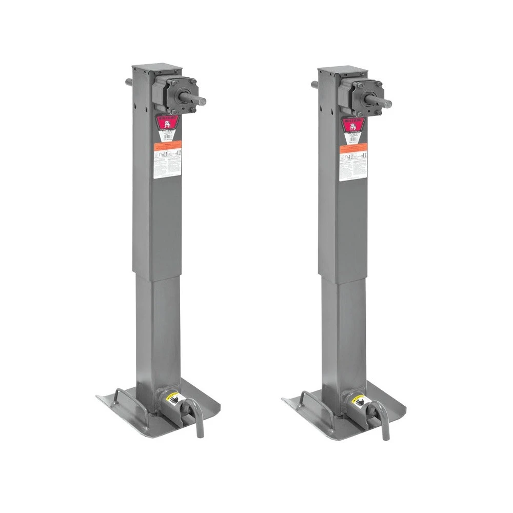 Bulldog 2-Speed 12K Square Trailer Jack Pair with Planetary Gearbox 26″ Lift