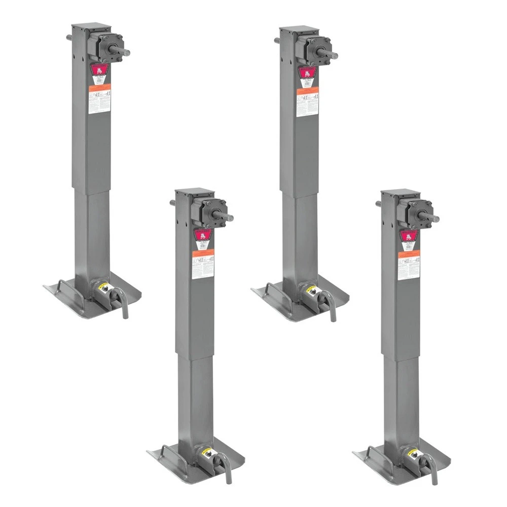 Bulldog 12K Two-Speed Square Trailer Jack w/ Planetary Gearbox – 26″ Lift (4-Pack)