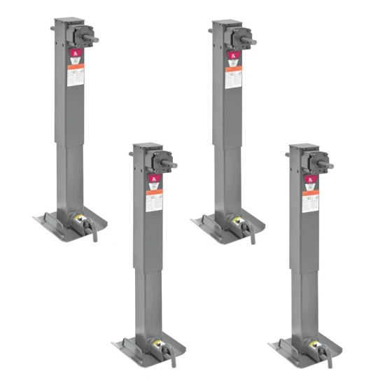 Bulldog 12K Two-Speed Square Trailer Jack w/ Planetary Gearbox – 26″ Lift (4-Pack)