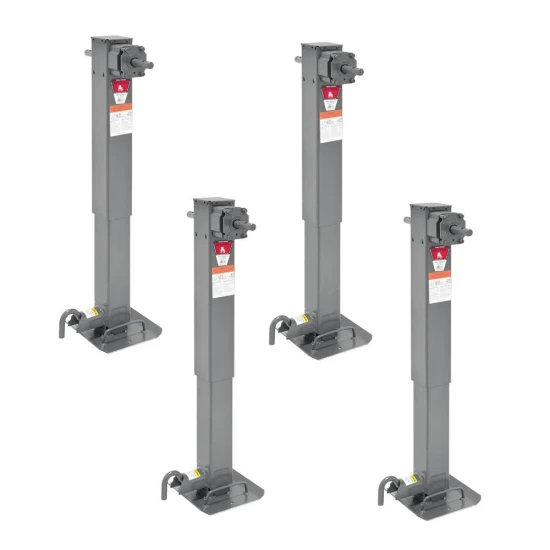 Bulldog 12,000 lb 2-speed square trailer jack planetary gearbox 26-inch lift bundle of 4