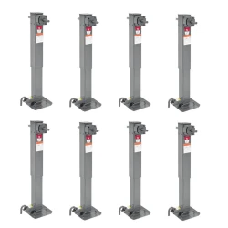 Bulldog 8x 12K 2-Speed Square Trailer Jack w/ Planetary Gearbox 26" Lift Non Spring Return