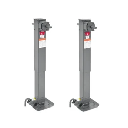 Bulldog 2x 12K 2-Speed Square Trailer Jack w/ Planetary Gearbox 26" Lift Non Spring Return