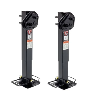 Bulldog 25K 2-Speed Square Trailer Jack Twin Cam Drop Leg Heavy Duty
