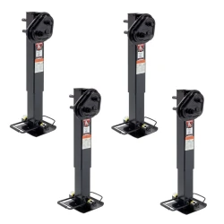 Bulldog 4x 25K 2-Speed Square Trailer Jack w/ Twin Cam Gearbox & Drop Leg for Heavy-Duty