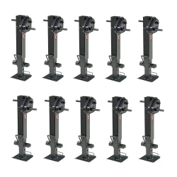 Bulldog 10x 25K 2-Speed Square Trailer Jack w/ Twin Cam Gearbox for Heavy-Duty