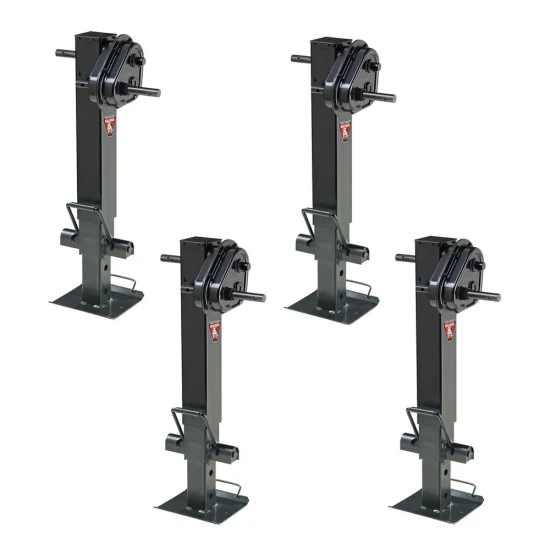 Bulldog 25K Twin Cam 2-Speed Square Drop Leg Trailer Jack Bundle 4-Pack