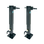 Bulldog dual 12K 2-speed square trailer jacks with spring return planetary gearbox
