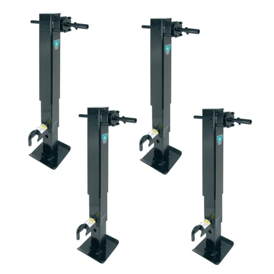 Bulldog 4-Pack 12K Two-Speed Square Trailer Jacks with Spring Return and Planetary Gearbox