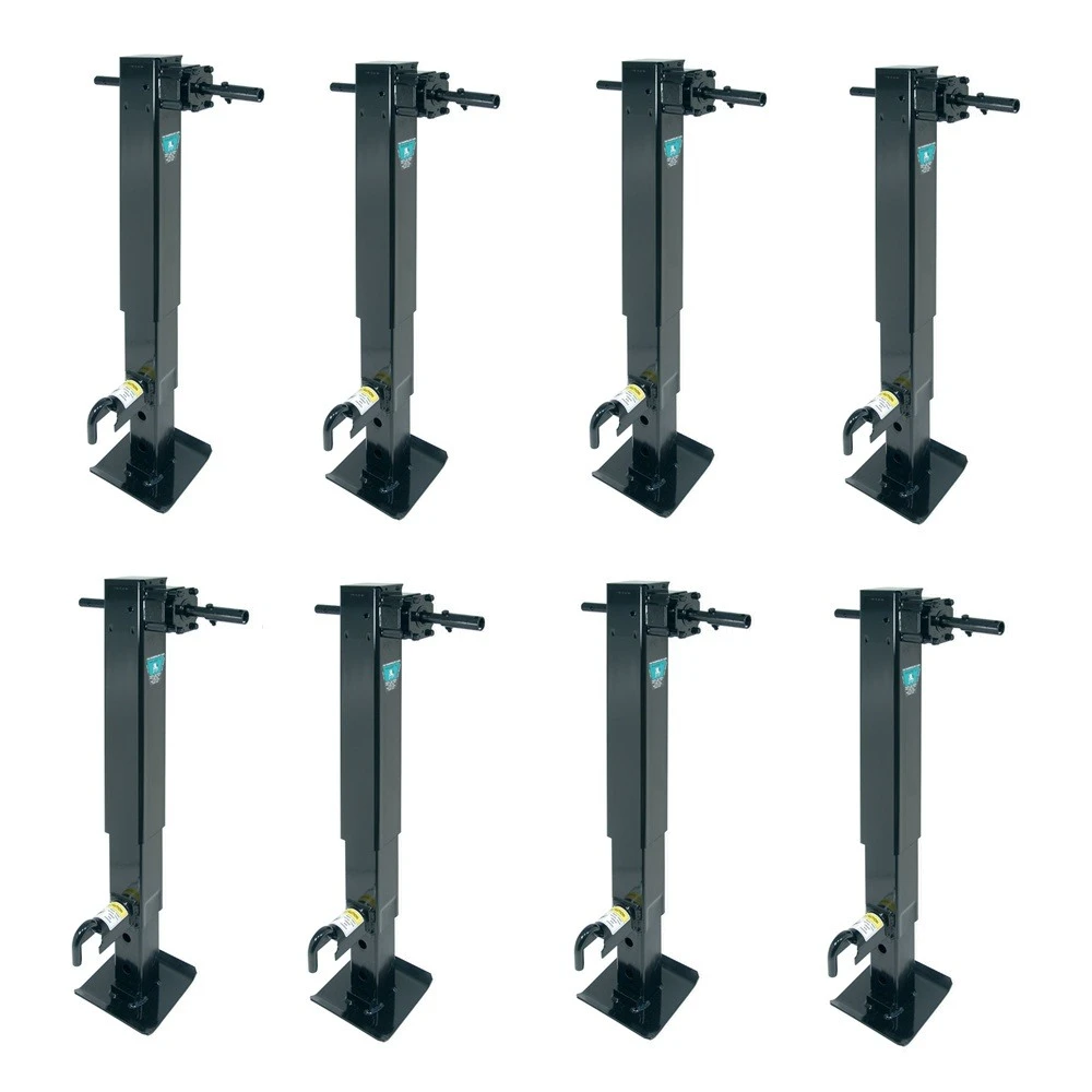Bulldog 8-Pack 12K Two-Speed Square Trailer Jacks with Spring Return Planetary Gearbox