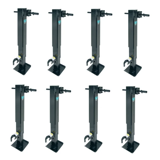 Bulldog 8-Pack 12K Two-Speed Square Trailer Jacks with Spring Return Planetary Gearbox