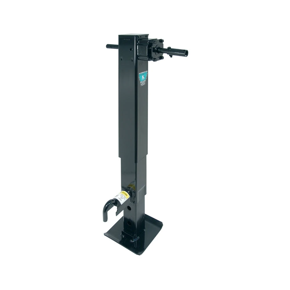 Bulldog dual 12K 2-speed square trailer jacks with spring return planetary gearbox