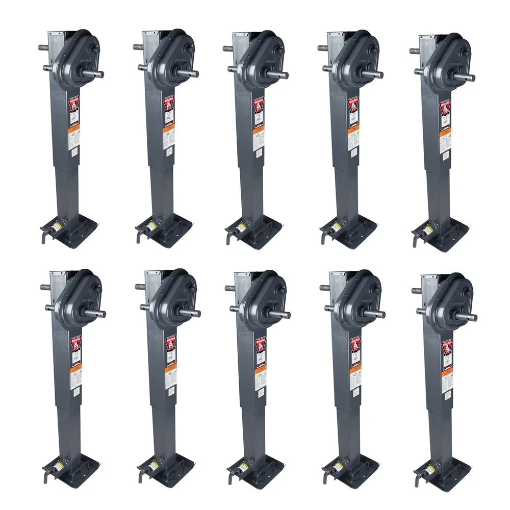 Bulldog 12K two-speed square trailer jack traditional gearbox non spring return pack of 10