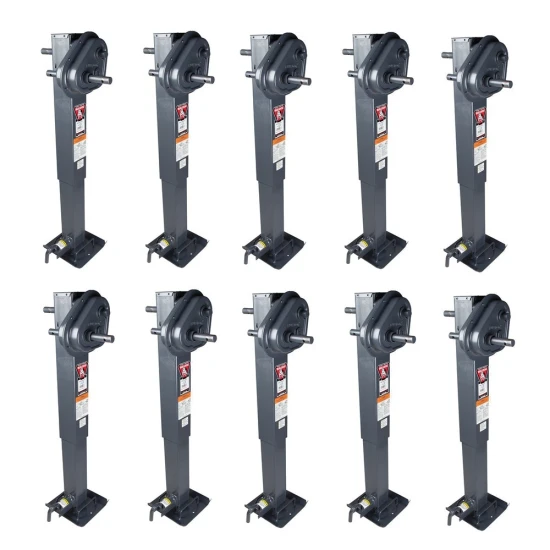 Bulldog 12K two-speed square trailer jack traditional gearbox non spring return pack of 10