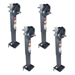 Bulldog 4x 12K 2-Speed Square Trailer Jack w/ Traditional Gearbox for Non Spring Return