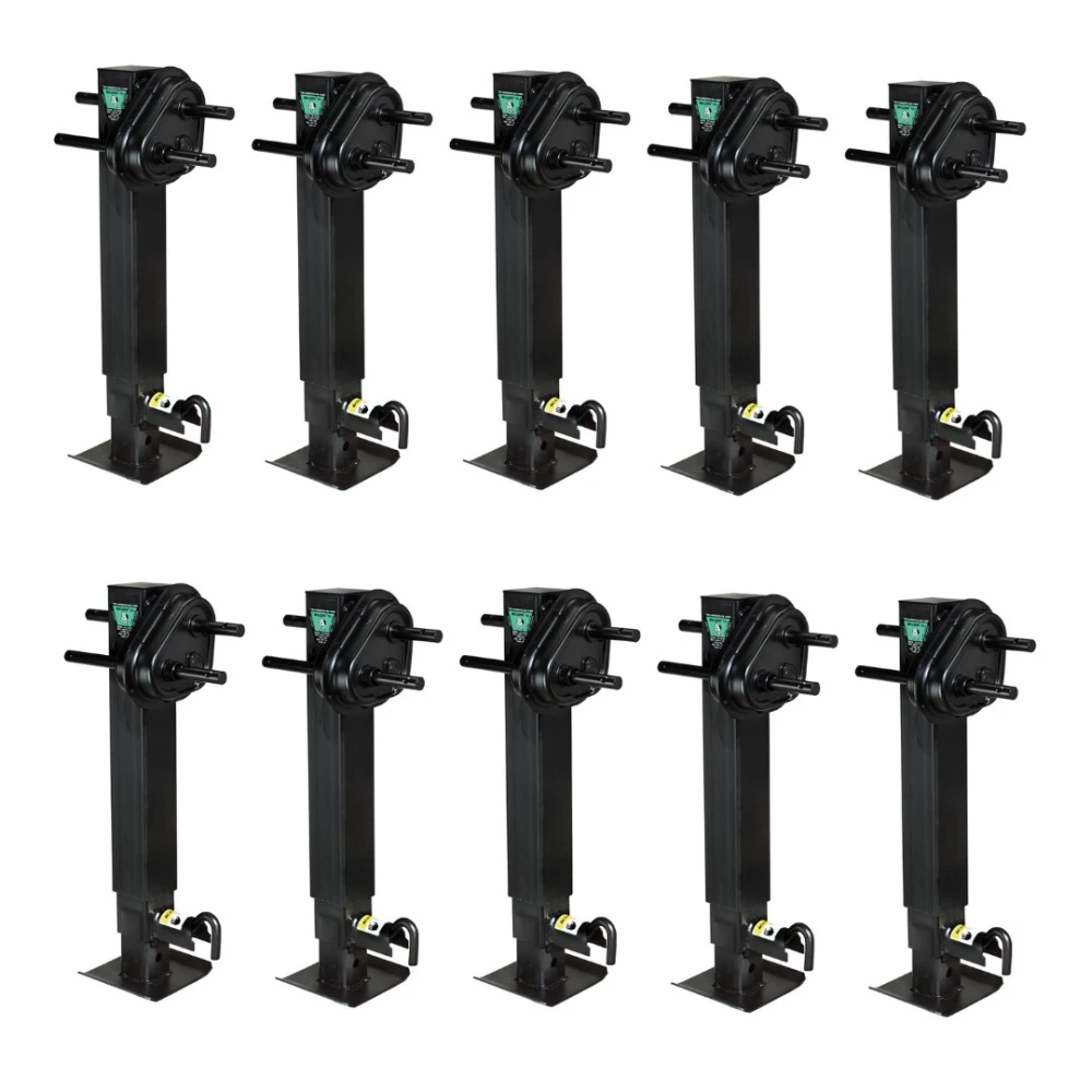 Bulldog 12K Two-Speed Square Drop Leg Trailer Jack 10-Pack Sidewind 26in Lift