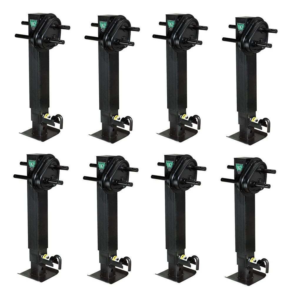 Bulldog two-speed 12K square trailer jack with traditional gearbox 26″ lift – pack of 8