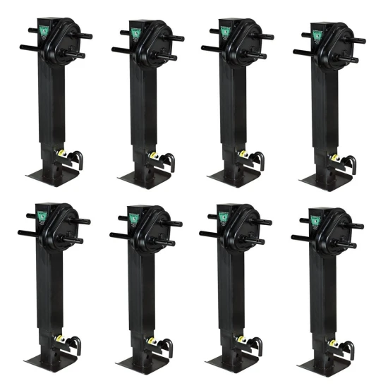Bulldog two-speed 12K square trailer jack with traditional gearbox 26″ lift – pack of 8