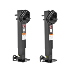 Bulldog 2x 2-Speed 12K Square Trailer Jack w/ Traditional Gearbox 26" Lift