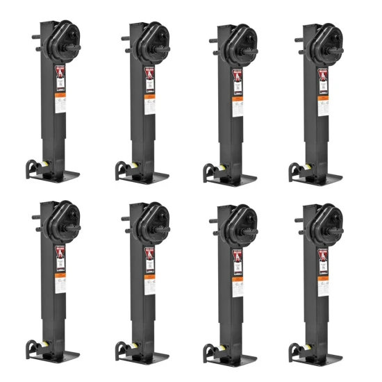 Bulldog 2-speed 12K square sidewind trailer jack bundle