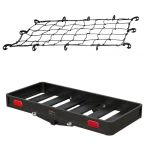 curt activelink aluminum hitch cargo carrier bundle with 43x24 cargo net