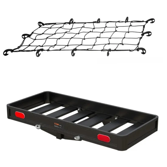 curt activelink aluminum hitch cargo carrier bundle with 43x24 cargo net