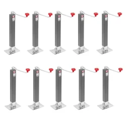 Bulldog 10x 8K Square Trailer Jack w/ 15" Lift Topwind Handle and Footplate 