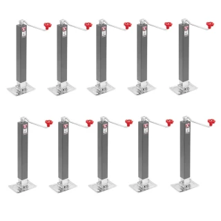 Bulldog 8K square trailer jack with 15-inch topwind lift and footplate